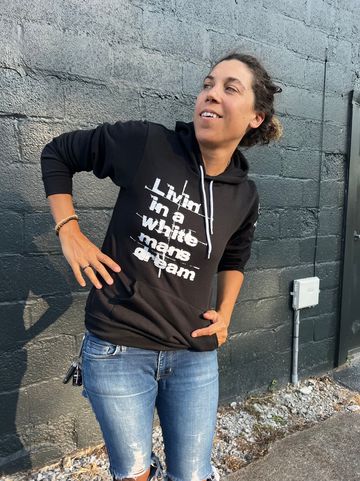 Livin' In A White Man's Dream Hoodie by Kristen Ford